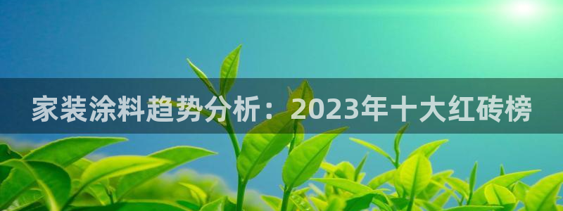和记h8：家装涂料趋势分析：2023年十大红砖榜