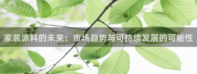 和记官网官方网站：家装涂料的未来：市场趋势与可持续发展的可能性