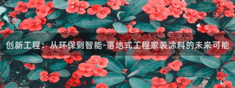 和记平台官网：创新工程：从环保到智能-落地式工程家装涂料的未