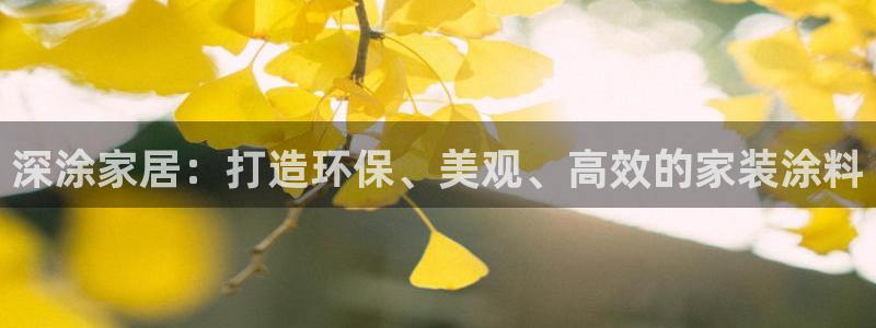 和记官网[中国]官方网站：深涂家居：打造环保、美观、高效的家装涂料