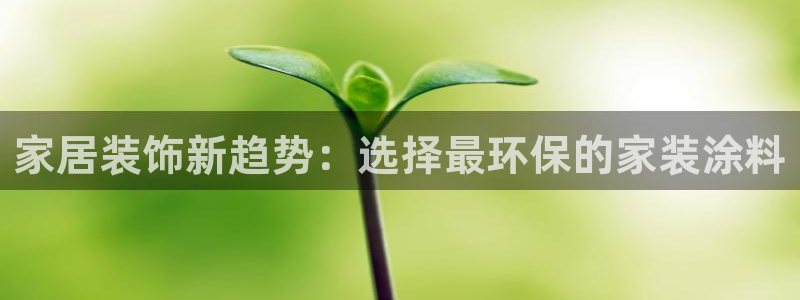 和记平台登录：家居装饰新趋势：选择最环保的家装涂料